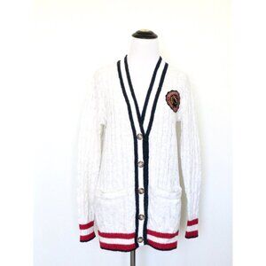 Vintage ABERCROMBIE & FITCH Cable Knit Cardigan Sweater SZ XS